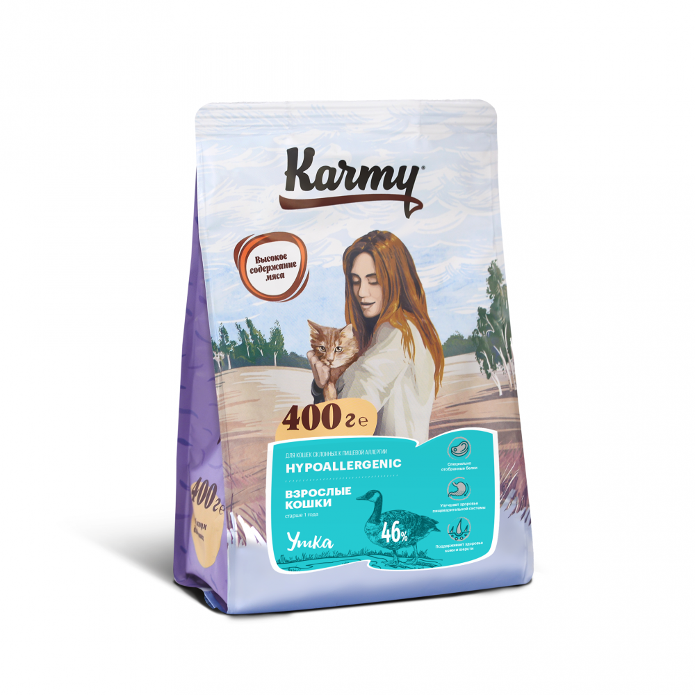 Karmy Cat Hypoallergenic Корм для кошек Утка
