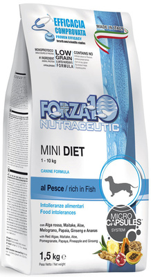 Форза 10 Dog Mini Diet Диетический корм для собак мелких пород рыба 1,5кг