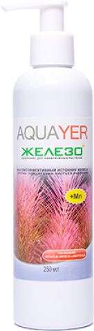 AQUAYER Удобрение Удо Ермолаева ЖЕЛЕЗО+ (+Mn) для аквариумных растений 250мл