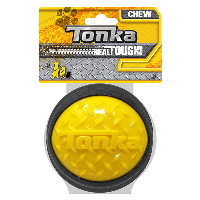 TONKA Мяч рифлёный 10,2см (жёлтый/чёрный)
