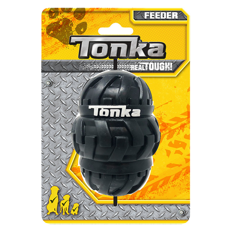 TONKA Игрушка-дозатор "Тройной" для лакомств 8,9см (чёрный)