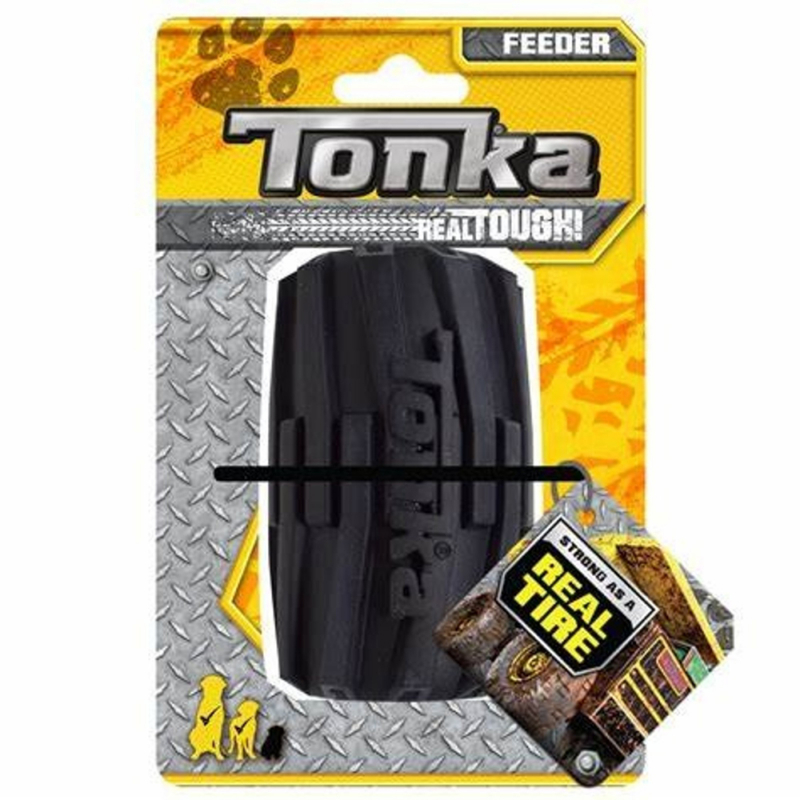 TONKA Игрушка-дозатор "Мега" для лакомств 10,2см (жёлтый/чёрный)