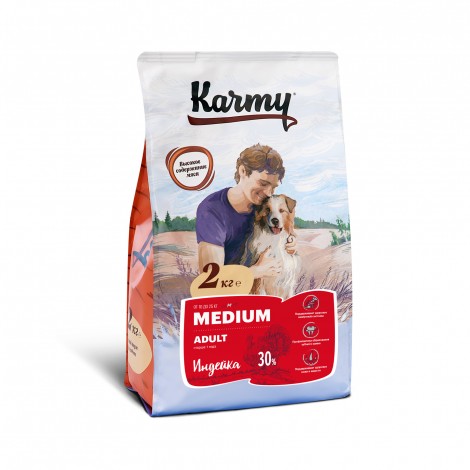 Karmy Dog Medium Корм для собак средних пород Индейка 2кг