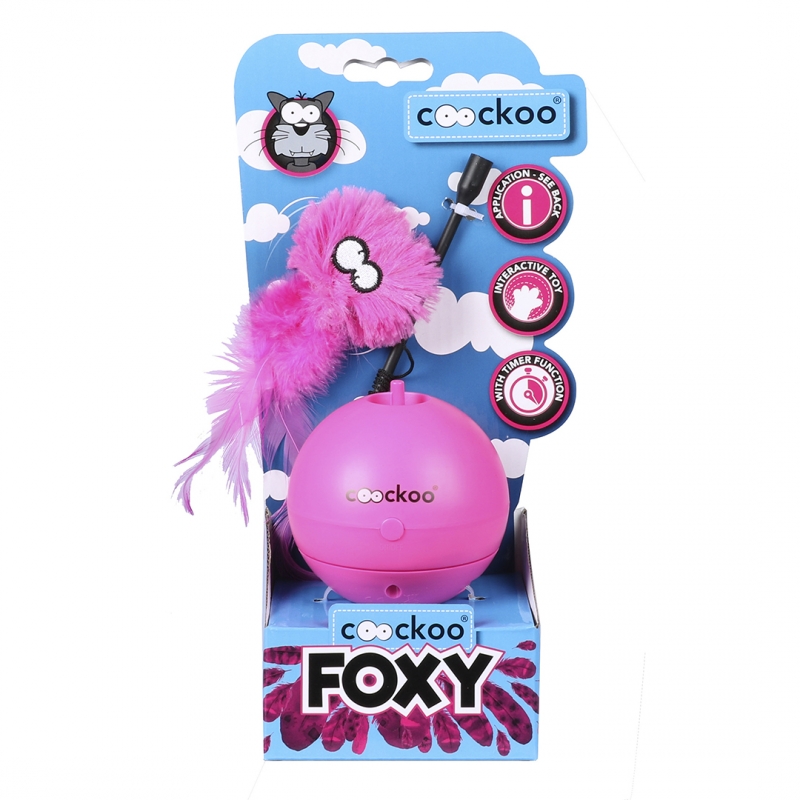 EBI Игрушка интерактивная Foxy 25х13х8см (розовая)