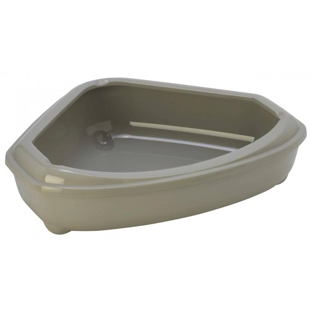 Moderna Открытый Угловой Туалет "Corner tray" с бортом 55,2х45х13,7см (светло-серый)