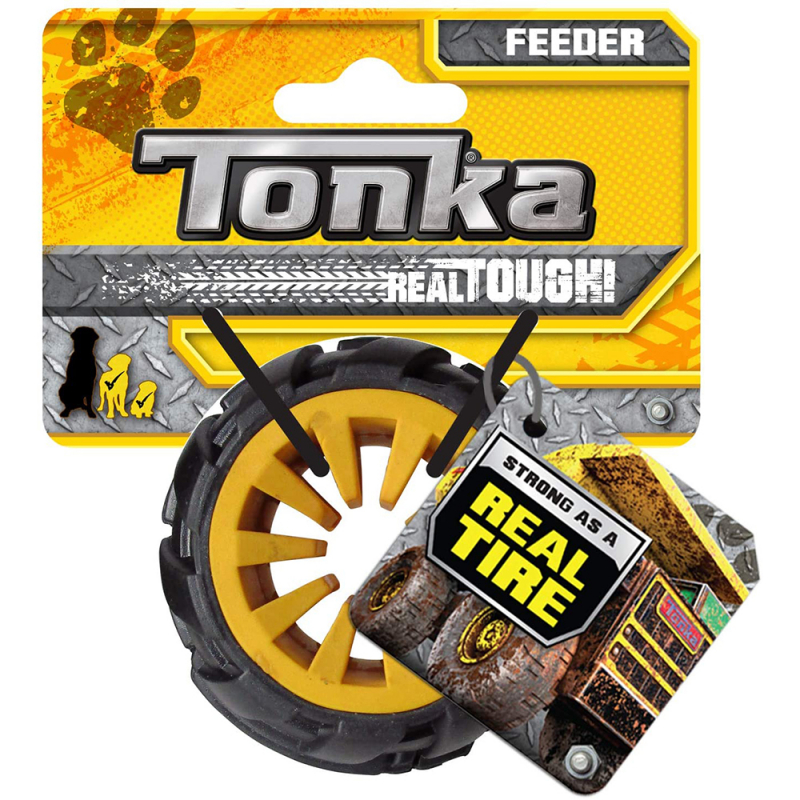 TONKA Игрушка-дозатор "Мега" для лакомств 6,4см (жёлтый/чёрный)