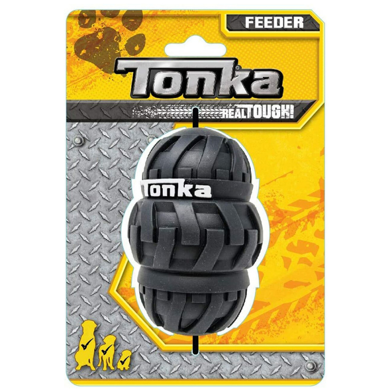 TONKA Игрушка-дозатор "Тройной" для лакомств 10,2см (чёрный)