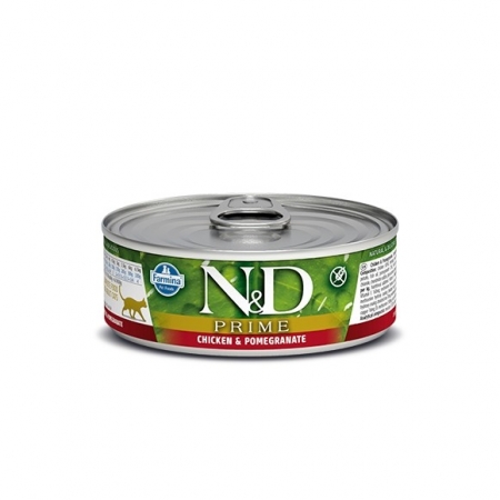 N&D Cat Prime ж/б Консервы для кошек курица,гранат 70г