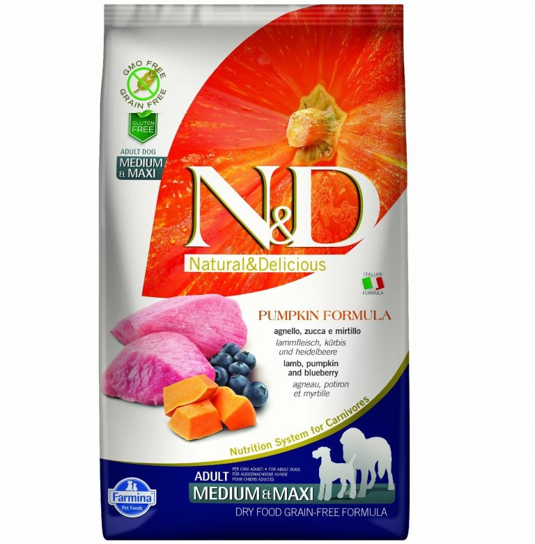 N&D Dog Medium&Maxi Puppy безз.корм для щенков средн.и круп.пород ягненок,тыква,черника