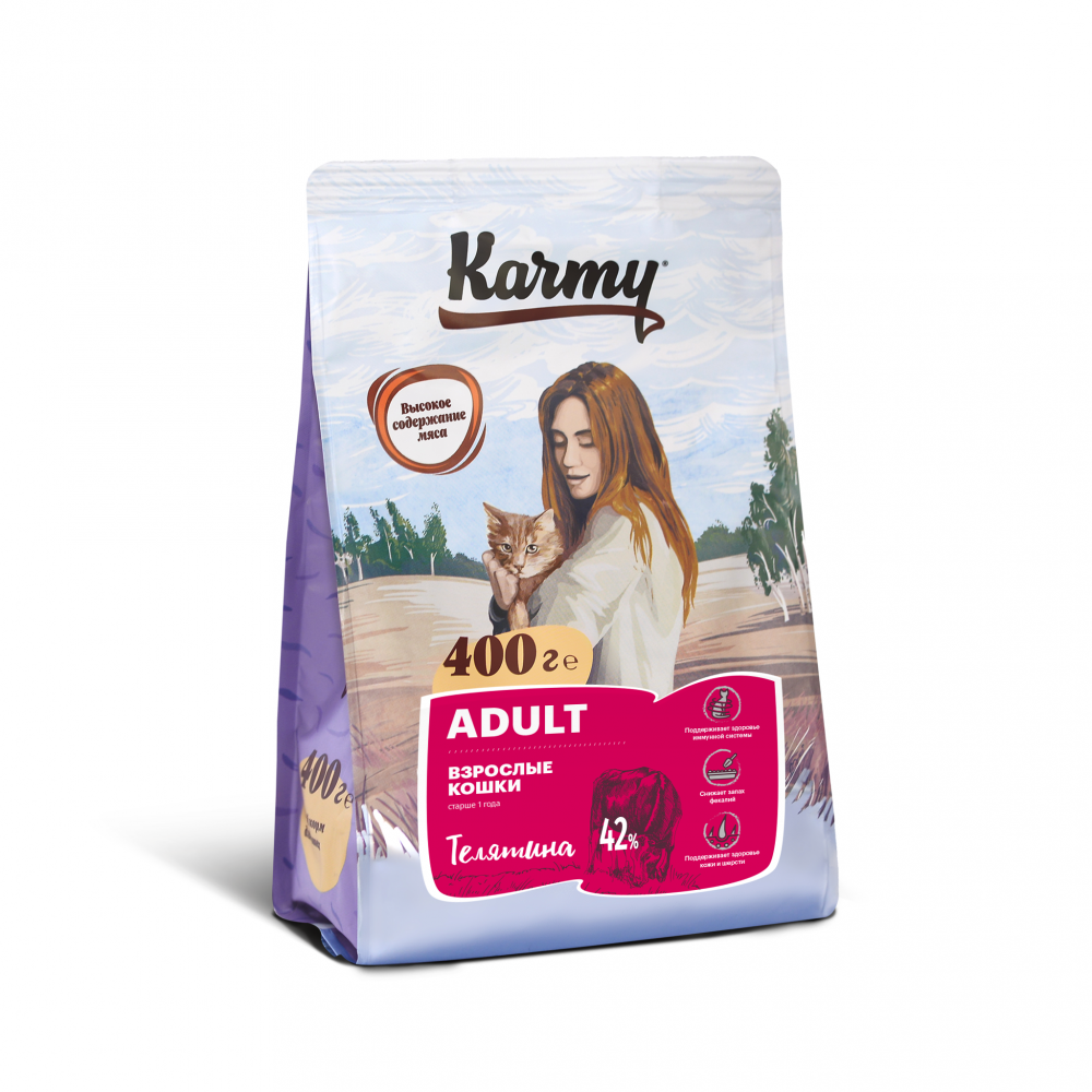 Karmy Cat Adult Корм для кошек Телятина