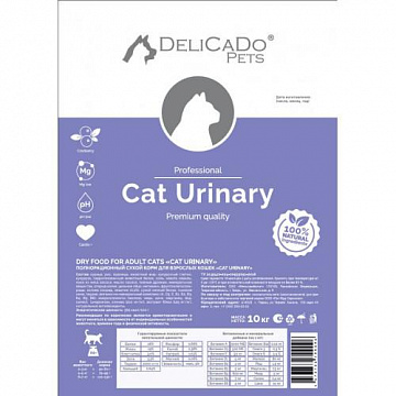 Delicado Katt URINARY Корм для кошек Курица
