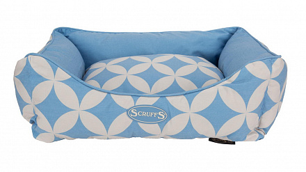 SCRUFFS Лежак Florence с бортиками 60х50х19см (голубой)