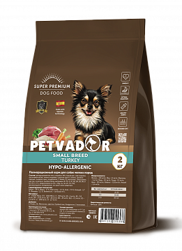 PETVADOR Dog MINI Корм для собак мелких пород Индейка